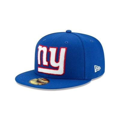 Blue New York Giants Hat - New Era NFL Crystals from Swarovski 59FIFTY Fitted Caps USA5981420